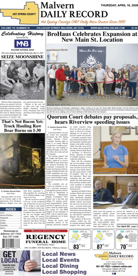 Cover of Malvern Daily Record