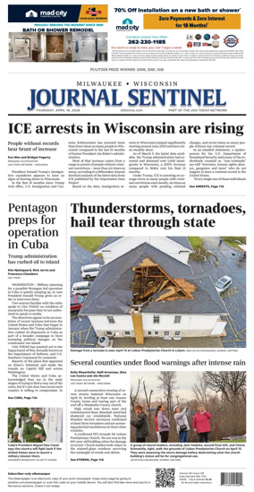 Cover of Milwaukee Journal Sentinel