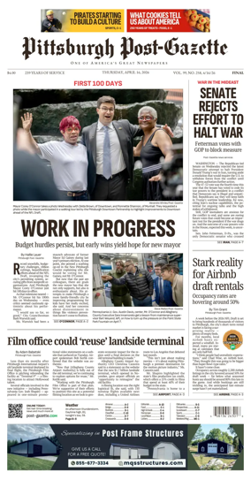 Cover of Pittsburgh Post-Gazette