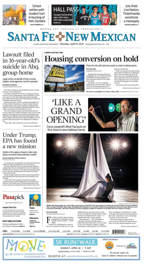 Cover of Santa Fe New Mexican
