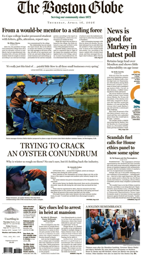 Cover of The Boston Globe