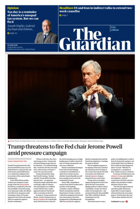 Cover of The Guardian (USA)
