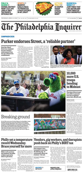 Cover of The Philadelphia Inquirer