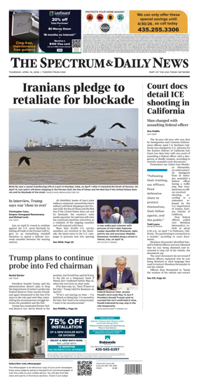 Cover of The Spectrum & Daily News