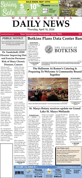 Cover of Wapakoneta Daily News