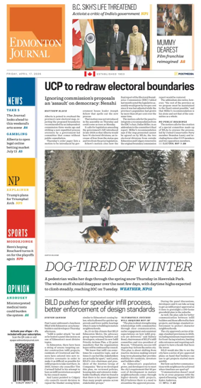 Cover of Edmonton Journal