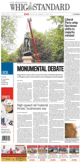 Cover of Kingston Whig-Standard