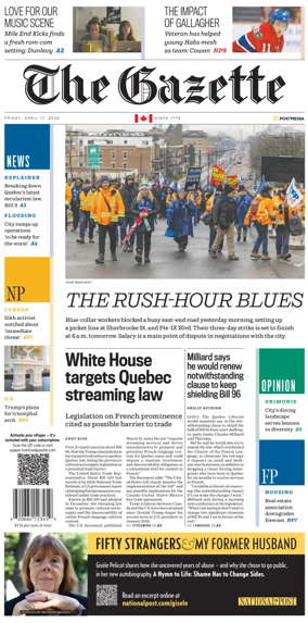 Cover of Montreal Gazette