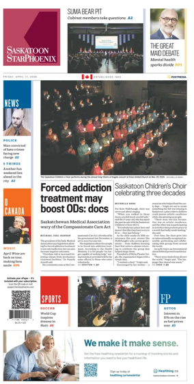 Cover of Saskatoon StarPhoenix