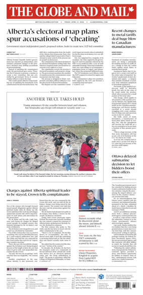 Cover of The Globe and Mail (BC Edition)