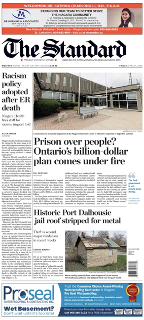Cover of The Standard (St. Catharines)