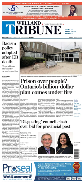 Cover of The Welland Tribune
