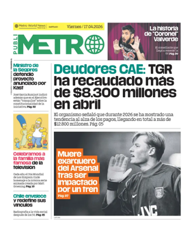 Cover of Publimetro Chile