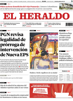 Cover of El Heraldo (Colombia)