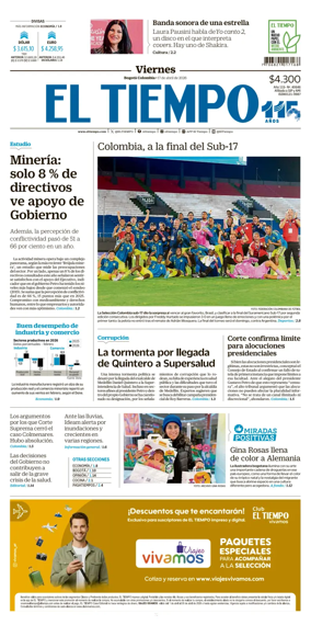 Cover of El Tiempo (Bogota)
