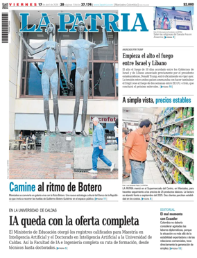 Cover of La Patria (Colombia)