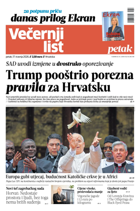 Cover of Vecernji list - Hrvatska