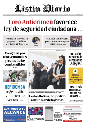 Cover of Listin Diario