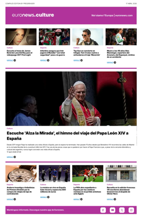 Cover of Euronews Culture and Sport (Spanish) Compiled Edition