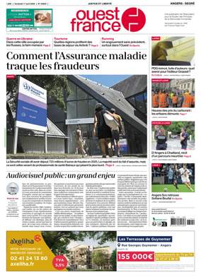 Cover of Ouest France (Angers / Segre)