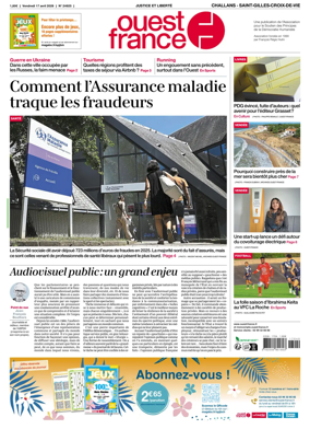 Cover of Ouest France (Challans / Saint-Gilles-Croix-de-Vie)