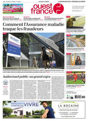 Cover of Ouest France (La Roche-sur-Yon - Fontenay-le-Comte)