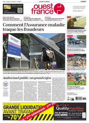 Cover of Ouest France (Lorient)