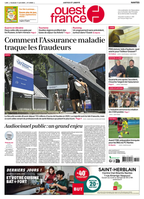 Cover of Ouest France (Nantes)