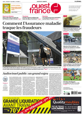 Cover of Ouest France (Ploermel)