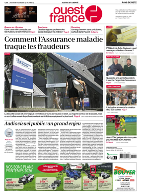 Cover of Ouest France (Pornic / Pays de Retz)