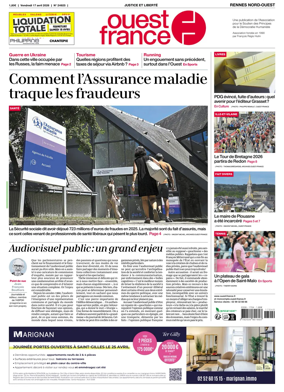 Cover of Ouest-France (Rennes Nord-Ouest)