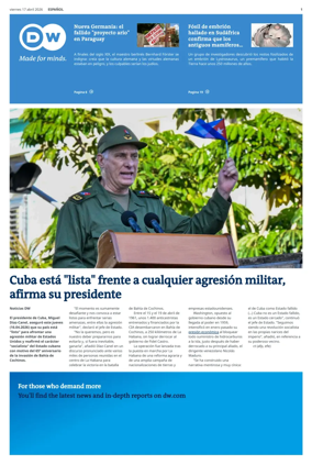 Cover of Deutsche Welle (Spanish edition)