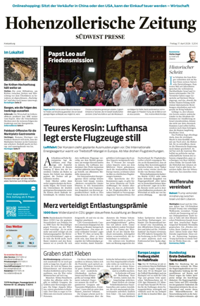 Cover of Hohenzollerische Zeitung