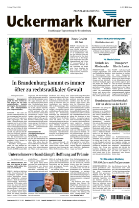 Cover of Prenzlauer Zeitung