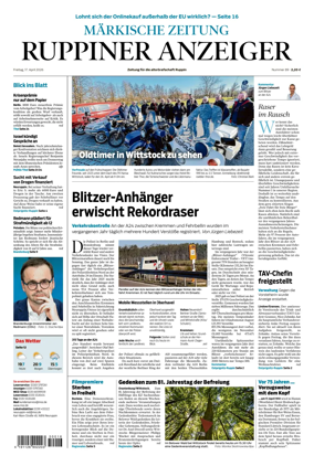 Cover of Ruppiner Anzeiger