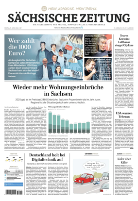Cover of Sachsische Zeitung (Freital Dippoldiswalde & Osterzgebirge)