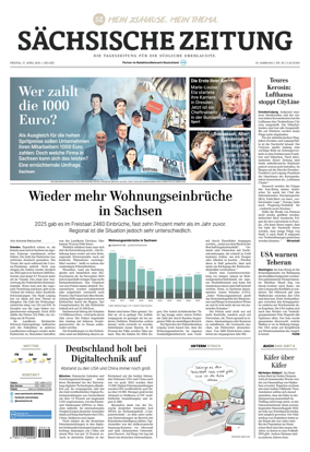 Cover of Sachsische Zeitung (Lobau-Zittau)