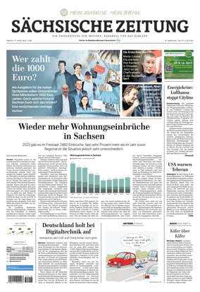 Cover of Sachsische Zeitung (Meissen Radebeul und das Elbland)