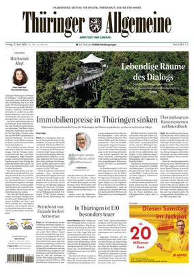 Cover of Thuringer Allgemeine (Arnstadt und Ilmenauz)