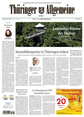 Cover of Thuringer Allgemeine (Eisenach)