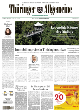 Cover of Thuringer Allgemeine (Sonderhausen und Artern)