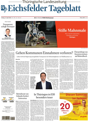 Cover of Thuringische Landeszeitung (Eichsfeld)