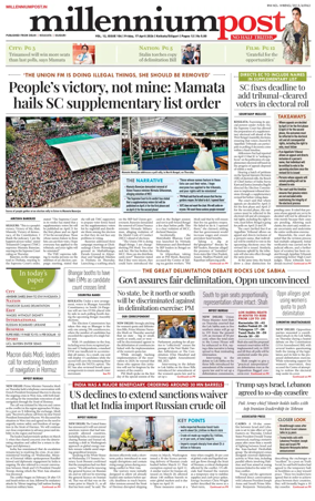 Cover of Millennium Post (Kolkata)