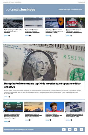 Cover of Euronews Business (Portuguese)