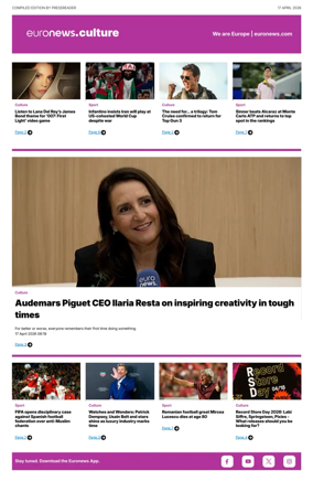 Cover of Euronews Culture and Sport Compiled Edition