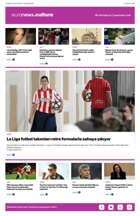 Cover of Euronews Culture and Sport (Turkish) Compiled Edition