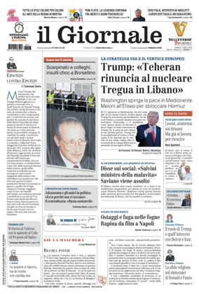 Cover of Il Giornale (Italy)