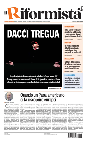 Cover of Il Riformista (Italy)