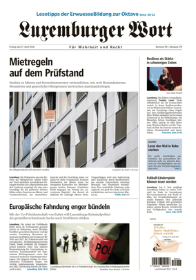 Cover of Luxemburger Wort