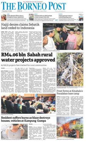 Cover of The Borneo Post (Sabah)